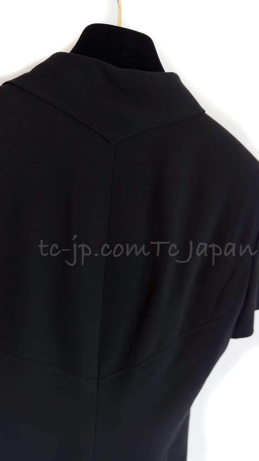 CHANEL 97S Vintage Black Silk CC Logo Jacket Coat 36 シャネル ヴィンテージ ブラック シルク CCロゴ ジャケット コート