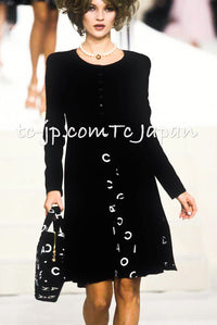 CHANEL 97S Vintage Black Silk CC Logo Jacket Coat 36 シャネル ヴィンテージ ブラック シルク CCロゴ ジャケット コート