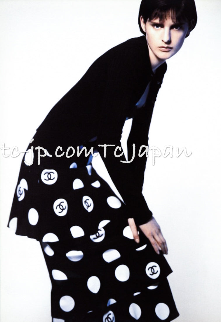 CHANEL 97S Vintage Black Silk CC Logo Jacket Coat 36 シャネル ヴィンテージ ブラック シルク CCロゴ ジャケット コート