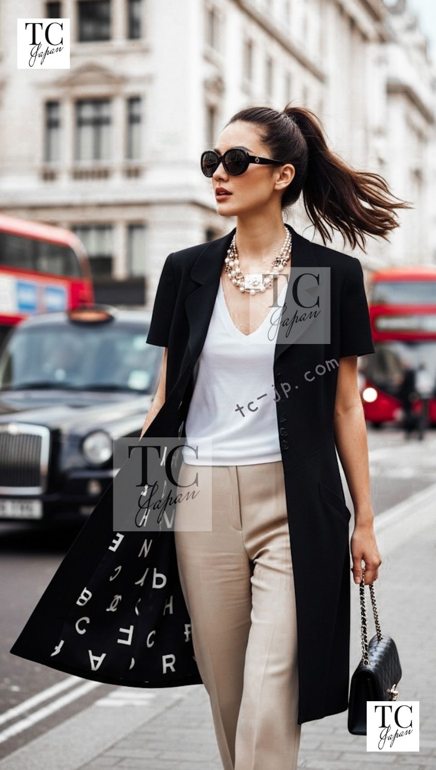 CHANEL 97S Vintage Black Silk CC Logo Jacket Coat 36 シャネル ヴィンテージ ブラック シルク CCロゴ ジャケット コート