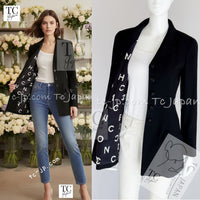 CHANEL 97S Vintage Black Silk CC Logo Coat Jacket 36 シャネル ヴィンテージ ブラック シルク CCロゴ コート ジャケット 即発
