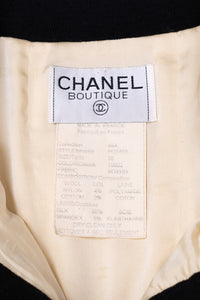 CHANEL 94A Vintage Rare Collectible Creme Ivory Black Trim Jacket 34 36 シャネル ヴィンテージ スーパーモデル ブークレ クリーム アイボリー ブラック トリム ジャケット 即発 - TC JAPAN