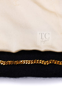 CHANEL 94A Vintage Rare Collectible Creme Ivory Black Trim Jacket 34 36 シャネル ヴィンテージ スーパーモデル ブークレ クリーム アイボリー ブラック トリム ジャケット 即発