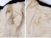 CHANEL 94A Vintage Rare Collectible Creme Ivory Black Trim Jacket 34 36 シャネル ヴィンテージ スーパーモデル ブークレ クリーム アイボリー ブラック トリム ジャケット 即発
