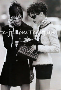 CHANEL 94A Vintage Rare Collectible Creme Ivory Black Trim Jacket 34 36 シャネル ヴィンテージ スーパーモデル ブークレ クリーム アイボリー ブラック トリム ジャケット 即発 - TC JAPAN