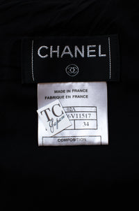 シャネル スカート CHANEL 02A ブラック ルサージュ スパンコール コットン ウール 34