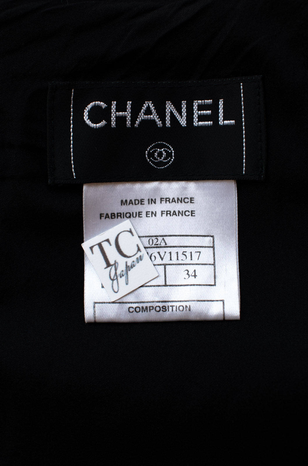 シャネル スカート CHANEL 02A ブラック ルサージュ スパンコール コットン ウール 34