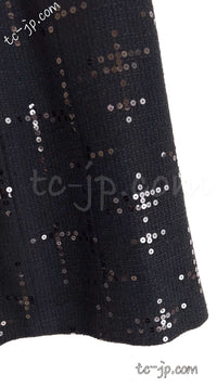 CHANEL 02A Black Lesage Sequin Cotton Wool Skirt 34 40 シャネル ブラック ルサージュ スパンコール コットン ウール スカート 即発