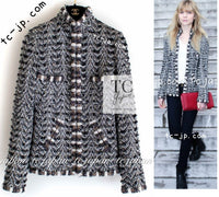 CHANEL 12PF Brown Black Metallic Tweed Jacket Skirt Suit 36 シャネル ブラウン ブラック メタリック ツイード ジャケット スカート スーツ 即発 - TC JAPAN
