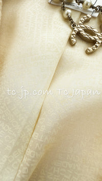 CHANEL 99S Creme Ivory Double CC Logo Wool Jacket 42 シャネル クリーム アイボリー ダブル ココボタン ジャケット 即発