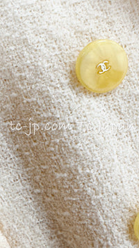 CHANEL 99S Creme Ivory Double CC Logo Wool Jacket 42 シャネル クリーム アイボリー ダブル ココボタン ジャケット 即発