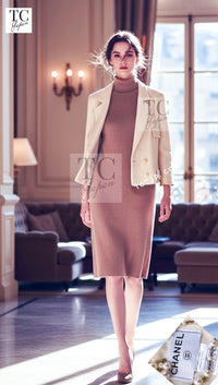 CHANEL 99S Creme Ivory Double CC Logo Wool Jacket 42 シャネル クリーム アイボリー ダブル ココボタン ジャケット 即発