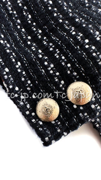 CHANEL 05S Black Brown Beige Cotton Tweed Jacket 40 7