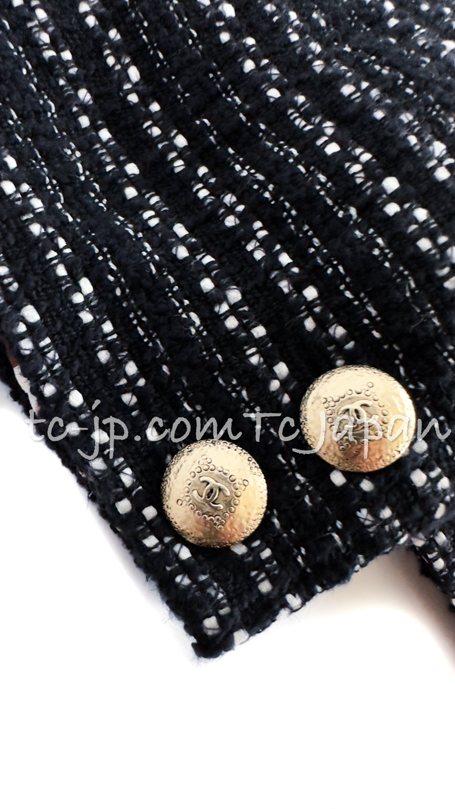 CHANEL 05S Black Brown Beige Cotton Tweed Jacket 40 7