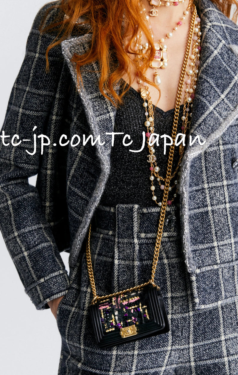 CHANEL 22PF Gray Check Camel Hair Wool Jacket Coat 36 38 40 シャネル グレー チェック キャメルヘアー ウール ジャケット コート 即発