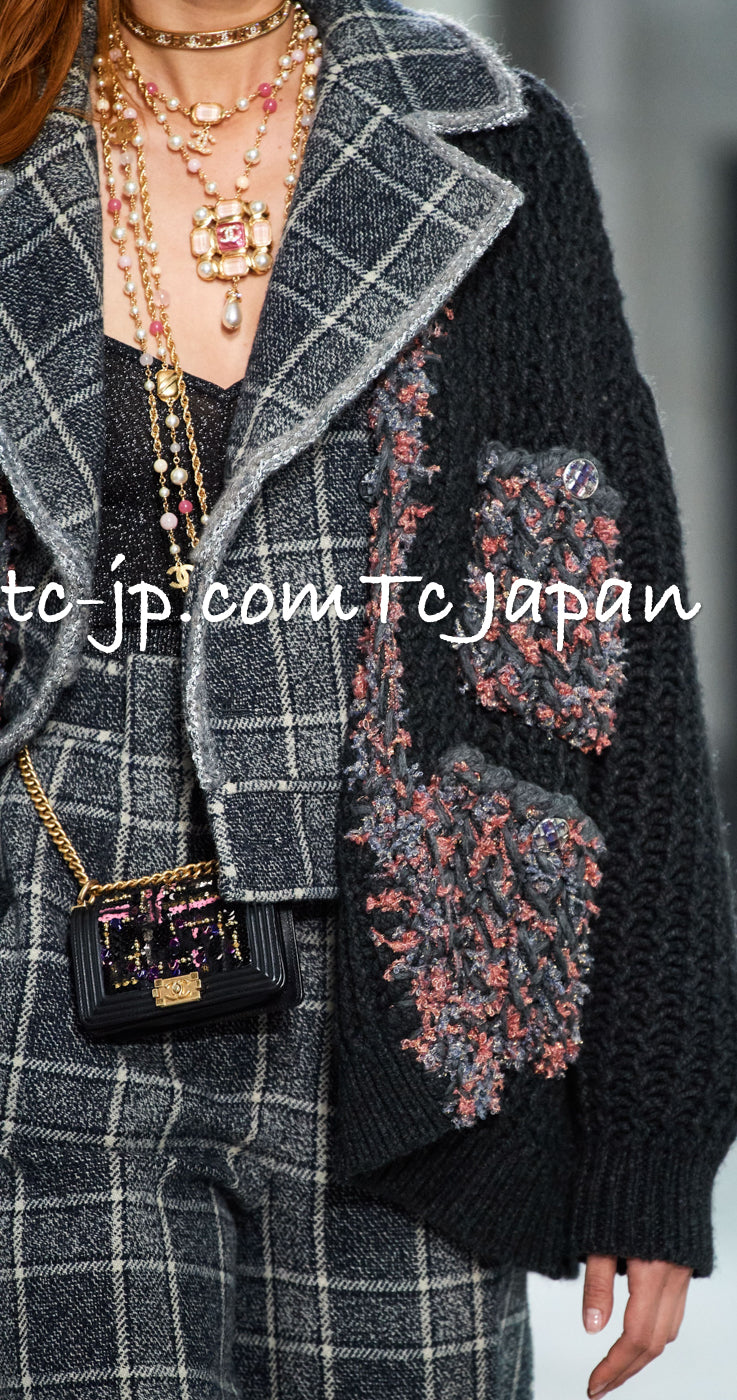 CHANEL 22PF Gray Check Camel Hair Wool Jacket Coat 36 38 40 シャネル グレー チェック キャメルヘアー ウール ジャケット コート 即発