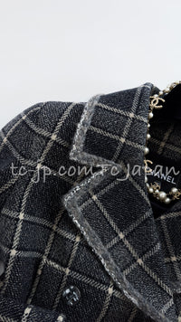 CHANEL 22PF Gray Check Camel Hair Wool Jacket Coat 36 38 40 シャネル グレー チェック キャメルヘアー ウール ジャケット コート 即発