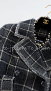 CHANEL 22PF Gray Check Camel Hair Wool Jacket Coat 36 38 40 シャネル グレー チェック キャメルヘアー ウール ジャケット コート 即発