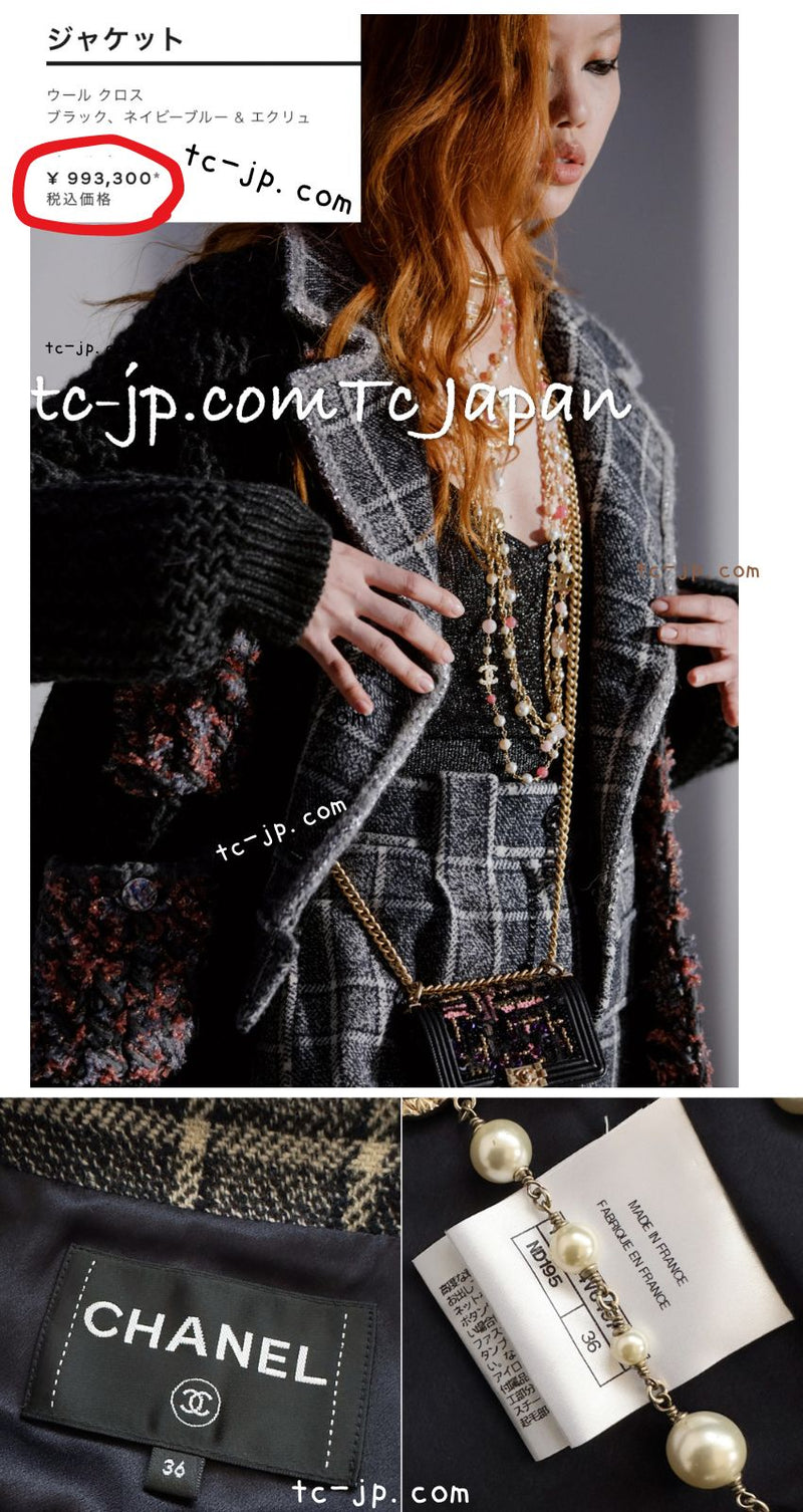 CHANEL 22PF Gray Check Camel Hair Wool Jacket Coat 36 38 40 シャネル グレー チェック キャメルヘアー ウール ジャケット コート 即発