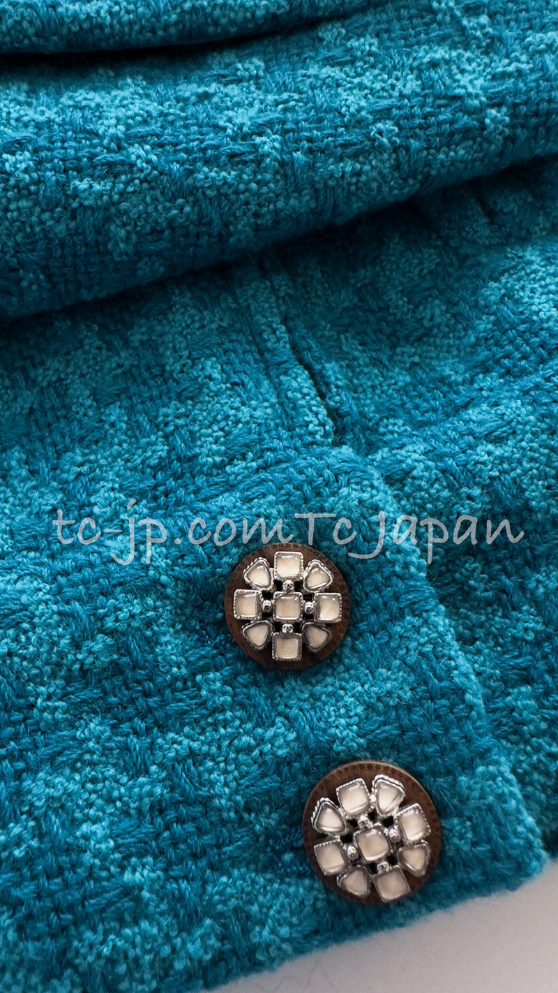 CHANEL 19A Blue Riders Wool Tweed Jacket 36 38 40 シャネル ブルー ライダース ウール ツイード ジャケット 即発