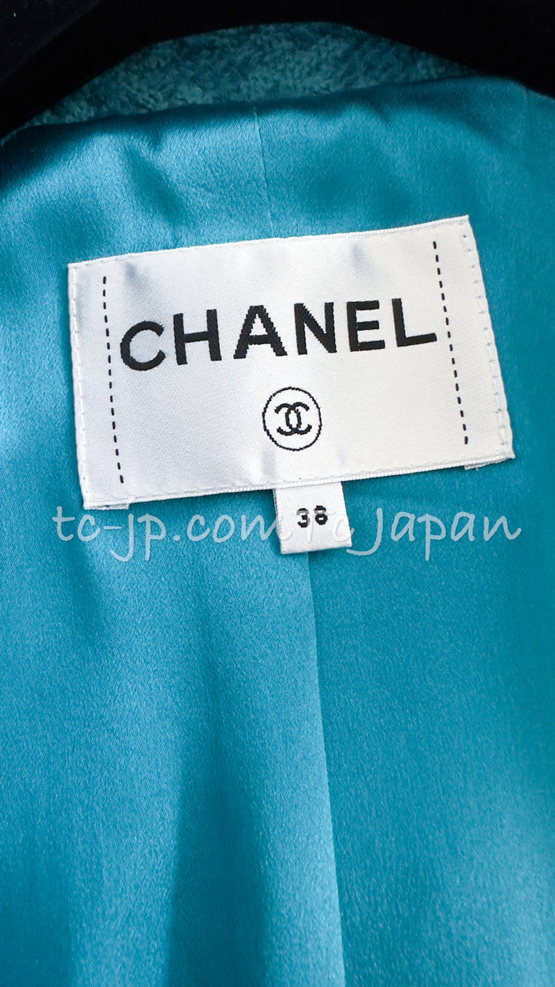 CHANEL 19A Blue Riders Wool Tweed Jacket 36 38 40 シャネル ブルー ライダース ウール ツイード ジャケット 即発