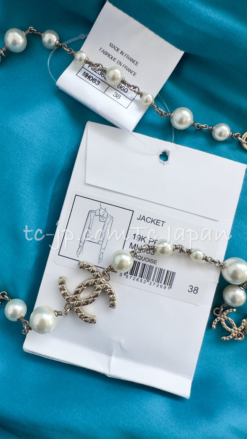 CHANEL 19A Blue Riders Wool Tweed Jacket 36 38 40 シャネル ブルー ライダース ウール ツイード ジャケット 即発