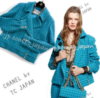 CHANEL 19A Blue Riders Wool Tweed Jacket 36 38 40 シャネル ブルー ライダース ウール ツイード ジャケット 即発
