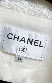 CHANEL 19S White Zipper Tweed Jacket 34 シャネル ホワイト ジッパー ツイード ジャケット 即発