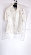 CHANEL 19S White Zipper Tweed Jacket 34 シャネル ホワイト ジッパー ツイード ジャケット 即発