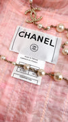 CHANEL 04S Pink Cotton Silk Mix Lesage Tweed Jacket 34 シャネル ピンク コットン シルク ミックス ルサージュ ツイード ジャケット