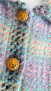 CHANEL 89A Vintage Pastel Color Wool Tweed Jacket Coat 38 40 シャネル ヴィンテージ パステルカラー ウール ツイード ジャケット コート 即発