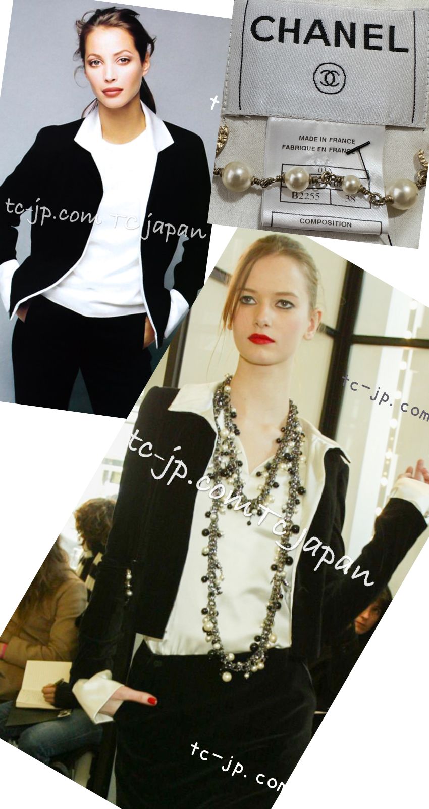 CHANEL 03A Black Ivory Collar Velvet Cotton Jacket 38 シャネル ブラック アイボリー 襟 ベルベット コットン ジャケット 即発