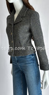 CHANEL 01A Beige Navy Mix Wool Angora Tweed Jacket 36 38 シャネル ベージュ ネイビー ミックス ウール アンゴラ ツイード ジャケット 即発