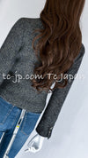 CHANEL 01A Beige Navy Mix Wool Angora Tweed Jacket 36 38 シャネル ベージュ ネイビー ミックス ウール アンゴラ ツイード ジャケット 即発