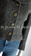 CHANEL 01A Beige Navy Mix Wool Angora Tweed Jacket 36 38 シャネル ベージュ ネイビー ミックス ウール アンゴラ ツイード ジャケット 即発