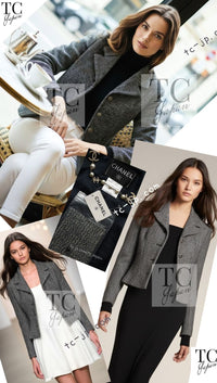 CHANEL 01A Beige Navy Mix Wool Angora Tweed Jacket 36 38 シャネル ベージュ ネイビー ミックス ウール アンゴラ ツイード ジャケット 即発