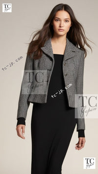 CHANEL 01A Beige Navy Mix Wool Angora Tweed Jacket 36 38 シャネル ベージュ ネイビー ミックス ウール アンゴラ ツイード ジャケット 即発 - TC JAPAN