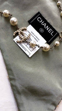 CHANEL 00A Vintage Yellow Beige Gold Gray Wool Zipper Jacket with Scarf 38 40 シャネル ヴィンテージ イエローベージュ ゴールド グレー ジッパー ウール ツイード ジャケット 即発