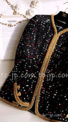 CHANEL 22S Black Sequined Gold Trim Tweed Jacket 36 38 シャネル ブラック スパンコール ゴールド トリム ジャケット 即発