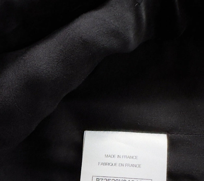 CHANEL 22S Black Sequined Gold Trim Tweed Jacket 36 38 シャネル ブラック スパンコール ゴールド トリム ジャケット 即発