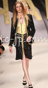 CHANEL 22S Black Sequined Gold Trim Tweed Jacket 36 38 シャネル ブラック スパンコール ゴールド トリム ジャケット 即発