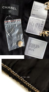 CHANEL 22S Black Sequined Gold Trim Tweed Jacket 36 38 シャネル ブラック スパンコール ゴールド トリム ジャケット 即発