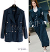 CHANEL 20C Dark Navy Olive Peacoat Cotton Jacket 46 シャネル ダーク ネイビー オリーブ ピーコート コットン ジャケット 即発