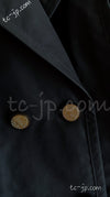 CHANEL 20C Dark Navy Olive Peacoat Cotton Jacket 46 シャネル ダーク ネイビー オリーブ ピーコート コットン ジャケット 即発