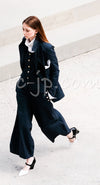CHANEL 20C Dark Navy Olive Peacoat Cotton Jacket 46 シャネル ダーク ネイビー オリーブ ピーコート コットン ジャケット 即発