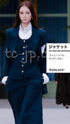 CHANEL 20C Dark Navy Olive Peacoat Cotton Jacket 46 シャネル ダーク ネイビー オリーブ ピーコート コットン ジャケット 即発
