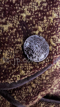 CHANEL 97A Vintage Olive Brown Wool Leather Trim Tweed Jacket 40 42 シャネル オリーブ ブラウン ウール レザー トリム ツイード ジャケット 即発