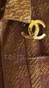 CHANEL 96A Vintage Brown Olive Beige Gold Gripox Button Tweed Jacket Dress Setup 34 38 シャネル ヴィンテージ ブラウン オリーブ ベージュ ゴールド襟 グリポワ宝石ボタン ジャケット ワンピース セットアップ 即発