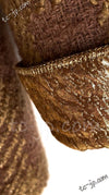 CHANEL 96A Vintage Brown Olive Beige Gold Gripox Button Tweed Jacket Dress Setup 34 38 シャネル ヴィンテージ ブラウン オリーブ ベージュ ゴールド襟 グリポワ宝石ボタン ジャケット ワンピース セットアップ 即発