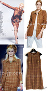CHANEL 96A Vintage Brown Olive Beige Gold Gripox Button Tweed Jacket Dress Setup 34 38 シャネル ヴィンテージ ブラウン オリーブ ベージュ ゴールド襟 グリポワ宝石ボタン ジャケット ワンピース セットアップ 即発